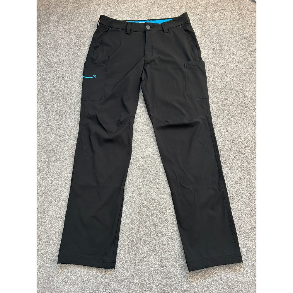 Amazon Luly Yang Cargo Work Pants Mens Large Black Excellent Stretch Utility